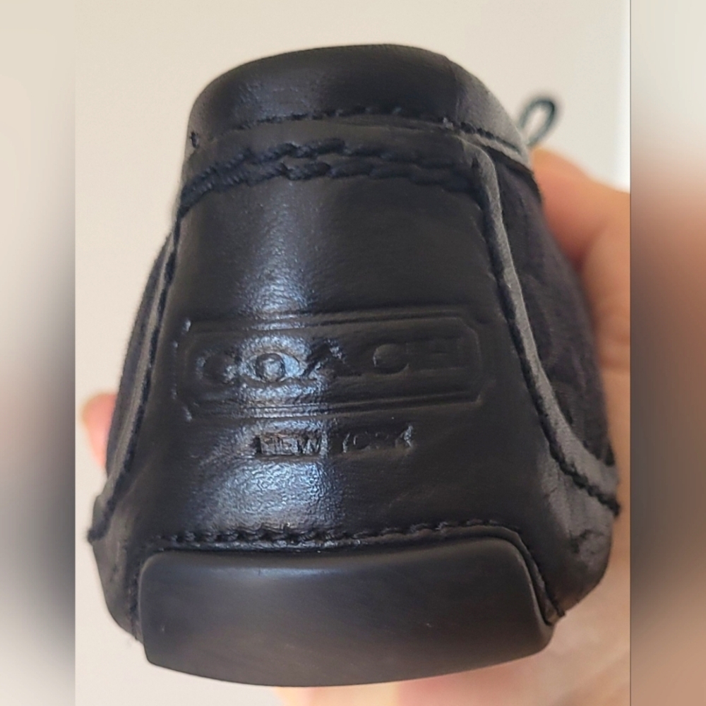 Coach NY Black Leather ,Bow Loafers Slip On Shoes Women's 9.5 - Picture 12 of 14